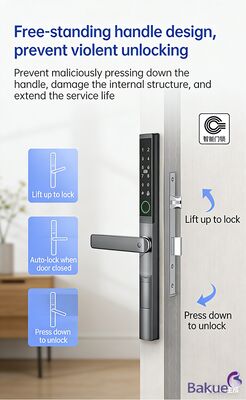 Kunci Pintu Digital Cerdas Baterai AA Kunci Pintu Cerdas Kunci Tinggi Ultra Layar Kunci Ultra Tipis 25mm Perangkat Akses Pintu
