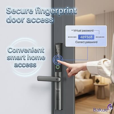 Kunci Pintu Fringerprint Aluminium Dengan 4 Pcs Sistem Kontrol Akses Berfungsi Baterai AA Untuk Perlindungan yang Ditingkatkan Kunci Pintu Digital Cerdas
