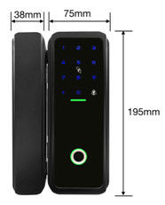 RoHS Smart Bluetooth Kunci Sidik Jari Untuk Pintu Kaca