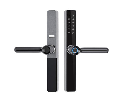 IP65 Antifreeze Frame Aluminium Sidik Jari Pintu Kaca Smart Lock