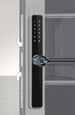 IP65 Antifreeze Frame Aluminium Sidik Jari Pintu Kaca Smart Lock