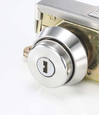 Pintu Kunci Kaca Kerangka Aluminium Silinder Ganda SUS304 Tutup Silinder