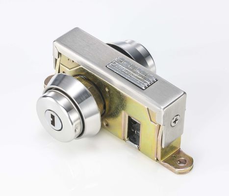 Pintu Kunci Kaca Kerangka Aluminium Silinder Ganda SUS304 Tutup Silinder