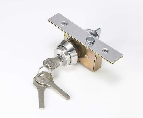 Single Cylinder SUS201 Face Plate Glass Door Lock Frame Aluminium