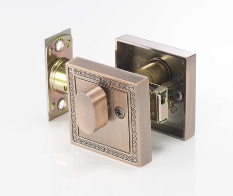 Polished Brass Square Deadbolt Lock Tembaga antik