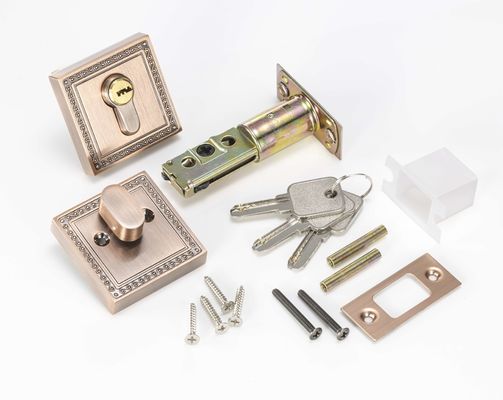 Polished Brass Square Deadbolt Lock Tembaga antik