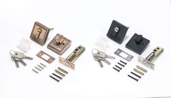Polished Brass Square Deadbolt Lock Tembaga antik