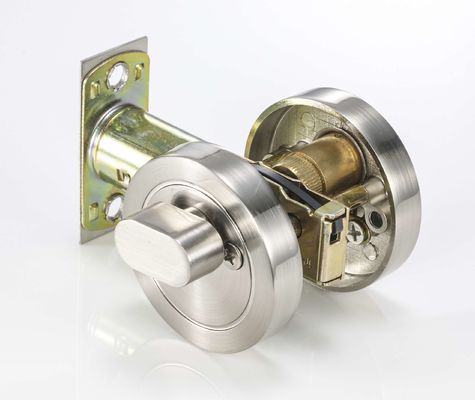 Zinc Body Brass Cylinder Circle Deadbolt Lock Satin Nikel