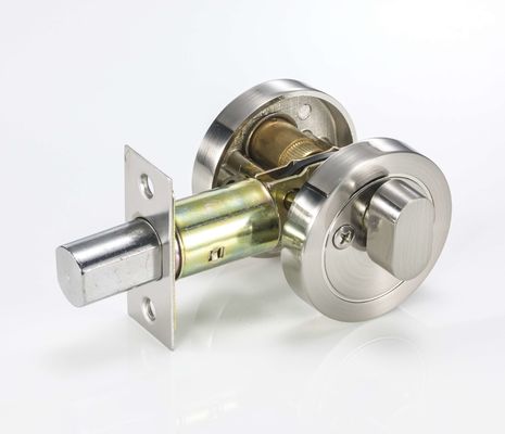 Zinc Body Brass Cylinder Circle Deadbolt Lock Satin Nikel
