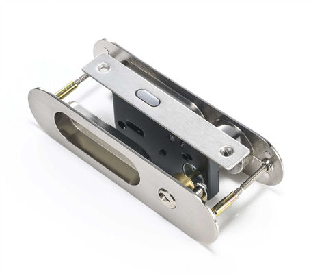 11mm Groove Deep Sliding Door Lock Zinc Alloy Material Sliver Warna