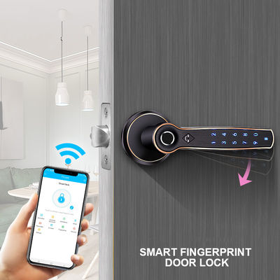 TTlock sidik jari Bluetooth Smart Lock Keyless Zinc Alloy Handle