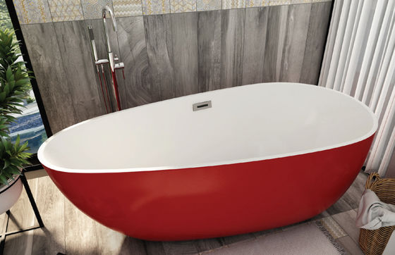 Bak mandi acrylic berbentuk oval yang berdiri bebas cUPC Certified
