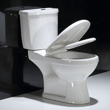 Soft Closing Two Pieces Toilet Washdown Flushing Jenis OEM