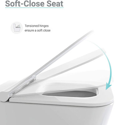 Tinggi yang dapat disesuaikan tanpa tepi Flushing Wall Hanging Toilet Bowl Putih Glossy