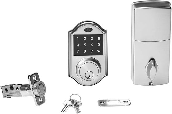 OEM Bump Proof Elektronik Deadbolt Kunci Pintu Mat Hitam Dan Chrome