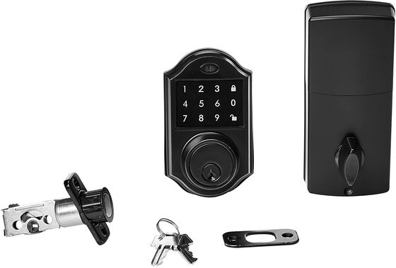 OEM Bump Proof Elektronik Deadbolt Kunci Pintu Mat Hitam Dan Chrome