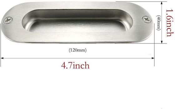 Oval Stainless Steel Flush Disembunyikan Jari Tarik Genggam