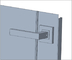 Aluminium Left Handle Of Outdoor Storage / Handle Of Swing Door Garages (Tangan kiri dari gudang luar)