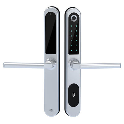 Sidik jari Frame Aluminium Bluetooth APP Kunci Pintu Dengan Kartu Kode
