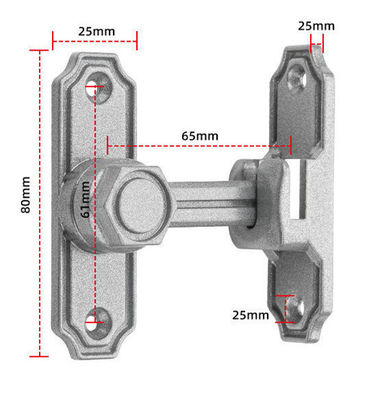 Noctilucent Double Sliding Barn Door Lock Untuk Komersial Dengan Dua Cara Instalasi