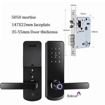 CE Fire Rated EN1634-1 EN14846 Sertifikasi Fringerprint Door Lock dengan One-Time Passcode Timed Passcode dan eKey Anywhere or Anybody Access