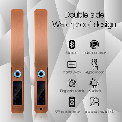 IP68 Waterproof FPC Sidik Jari Smart Pintu Kunci Bluetooth Antik
